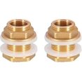 thumbnail image 1 of 2 Pieces Water Tank Connector 3/4 Inch Premium Brass Rain Barrel Feed-Through + 2X Rubber Seals Rain Barrel, 1 of 5