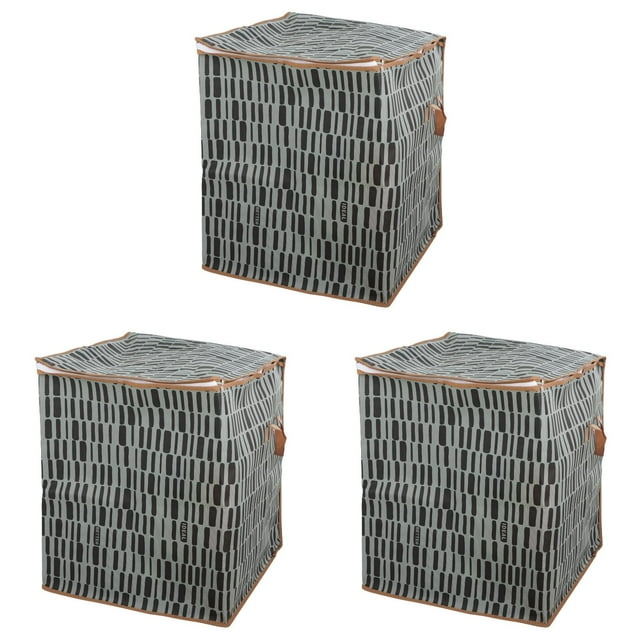 Sacs de Rangement sous Vide Cozival Lot de 3 Grande Capacité 180 L Sacs de Rangement, Sac sous Vide à Poignée Renforcée avec Fermeture Éclair pour Couettes Oreillers Couvertures, Portable Pliable, Sacs de Rangement pour Couvertures, C
