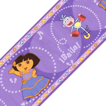 Brewster Home Fashions 12440350 Dora The Explorer Dance Baila Wall Paper Border Roll