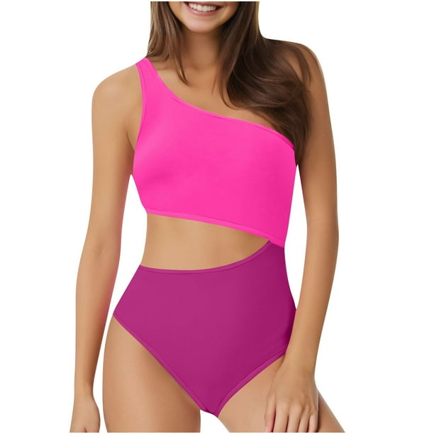 Traje de Baño con Falda Inferior Conservador Color Sólido Traje de Baño, 2025 Primavera Moda Dividida Conjunto Conjunto