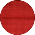thumbnail image 1 of Ahgly Company Indoor Round Contemporary Neon Red Abstract Area Rugs, 3' Round, 1 of 6