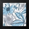 thumbnail image 2 of Grey, Jace 20x20 Black Modern Framed Museum Art Print Titled - Sketch Flowers Blue, 2 of 5