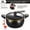 Black, variant on 8L Micro Pressure Cooker, Enamel Fast Heating Air Release Pressure Pot with Lock Handles, Non-stick Stockpot for Gas Stove, Electric Ceramic Stoves, Induction, Black