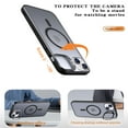 thumbnail image 6 of for iPhone 15 Back Case with Camera Stand, Compatible with Magsafe Military Grade Shockproof Protective Translucent Matte Magnetic Slim Fit Phone Case for iPhone 15, Black, 6 of 6