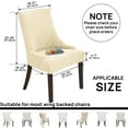 thumbnail image 3 of Jokapy 6 Pack Chair Covers for Dining Room, Stretch Jacquard Wingback Chair Slipcovers, Beige, 3 of 10