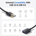 thumbnail image 4 of Cable de extensión USB Matters, paquete de 2 unidades, USB 3.0, 1,8 m, negro, 4 of 7