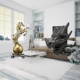 thumbnail image 2 of Estatua De Caballo Con Forma De Dragón, Sujetalibros, Arte Moderno, Artesanía Coleccionable, Figura Decorativa De Resina, Soporte Para Libros, Tope Para Estantería, Sala De Estar Y Oficina., 2 of 8