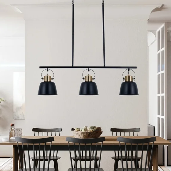 AFANQI Vintage Bowl Shape Chandelier 3-Light Pendant Ceiling Fixture Hanging Fixtures