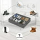 thumbnail image 3 of Organizador de cajones para guardar zapatos debajo de la cama, caja plegable para 12 pares de zapatos, color negro (A), 3 of 3