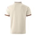 thumbnail image 4 of JAJAHO Mens V Neck T-Shirt Casual Stretch Solid Color Short Sleeve Pocket Tees Textured Shirts Classic Tops, 4 of 4