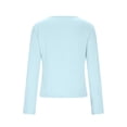 thumbnail image 5 of Women Ballet Crop Wrap Top Y2K Long Sleeve Cross Tie Top Pilates Yoga Wrap Shirts Ballet Workout Yoga Shirt Coquette Blouses Ballerina Cover Up Blouse, 5 of 7