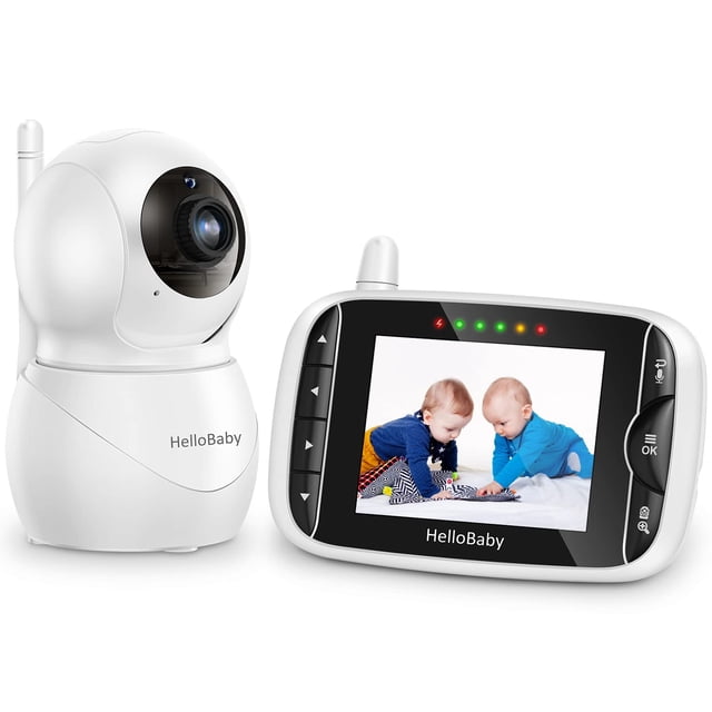 Monitor de vídeo para bebés HelloBaby HB66 LCD con visión nocturna de 2,4 GHz