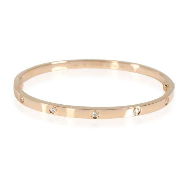 Cartier Love Diamond Bracelet In 18k Yellow Gold 0 21 Ctw Walmart Com