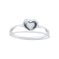 thumbnail image 3 of Dainty Small Heart Shape With Beach Ring Band 925 Sterling Silver Size 6, 3 of 5