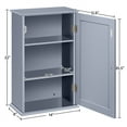 thumbnail image 4 of Yaheetech 3 Tier Wall Mounted Storage Cabinet w/Single Door Kitchen/Living Room,Gray, 4 of 8