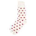thumbnail image 6 of MeMoi Men's Hearts Rayon From Bamboo Crew Socks - Mens - Male, 10-13, Ivory, 6 of 6