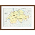 thumbnail image 2 of Art.com Switzerland Political Map Art Print by Peter Hermes Furian, Brown Frame Wall Art, 23" x 17", 2 of 5