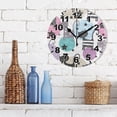 thumbnail image 3 of Cat and Starts Round Wall Clock, Battery Operated Silent Non Ticking Desk Clock for Home Bedroom Kitchen Office School Wall Clock 9.9 Inch Home Decor, 3 of 6