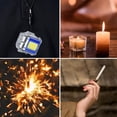 thumbnail image 7 of FHBVT USB Rechargeable Flameless Windproof Waterproof Lighter With 3-Mode LED Flashlight Charging Transparent Body Blue LED Power Nylon Lanyard For Camping Candle Father's Day New Year Gift Lighter, 7 of 7
