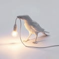thumbnail image 4 of Homchum Raven Table Lamp, Crow Bird Resin Desk Lamp for Bedroom Living Room Halloween Decor, White, 4 of 7