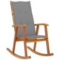 thumbnail image 1 of vidaXL Rocking Chair with Cushions Solid Acacia Wood, 1 of 5