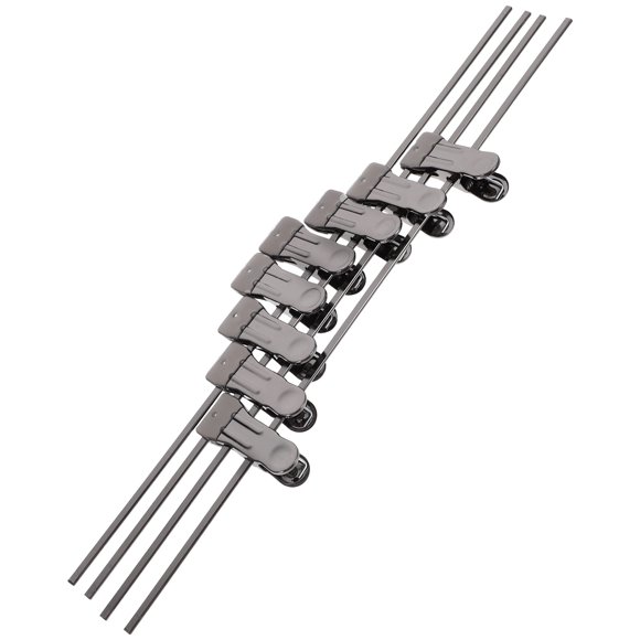 Hytrove 4Ud Clips Espacio En Metal Negro Para Colgar Y Faldas En