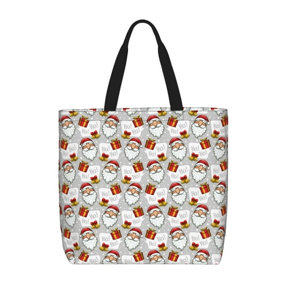 Easygdp Christmas Santa Claus Bolsa Tote para Mujer, Bolso de Hombro para Trabajo, Playa, Viajes, Compras y Supermercado