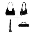 thumbnail image 2 of Deago Women's Small Crescent Shoulder Bag Patent Leather Retro Y2k Hobo Handbags Tote Underarm Clutch Purse (Black), 2 of 8