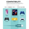 thumbnail image 7 of Liquipel Powertek USB Type C Charger Cable, 6ft Fast Charging USBC to USBA Cord, Adapter for Car, Galaxy, Android, Note, MacBook, Nintendo, Playstation, Chromebook, Pixel, Two Tone Teal, 7 of 7