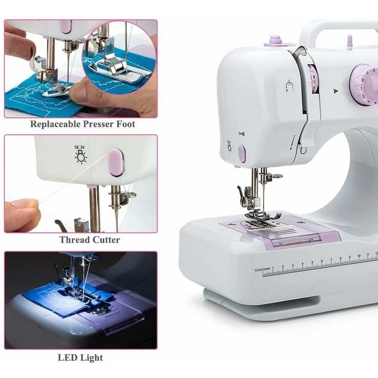 MikaSew Mini Sewing Machine with a 12-Stitch Feature - Vysta Home