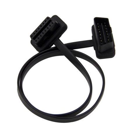 Black 16 Pin Male To Female Extension Connector Flat Adapters Cables ...