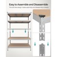 thumbnail image 4 of Storage Shelving Unit 5 Tier Garage Shelves Adjustable Storage Rack Heavy Duty Metal Shelving for Basement,Pantry,Kitchen,23.6 x 47.2 x 70.9 Inches,Silver, 4 of 8