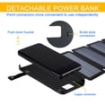 thumbnail image 3 of 25000mAh Solar Power Bank with 4 Solar Panels,Portable Wireless Charger with LED Flashlight for Smart Phone, Tablets, 3 of 7