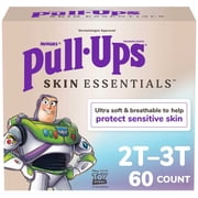 Pull-Ups Boys' Skin Essentials Training Pants for Sensitive Skin, 2T-3T, 60 Count