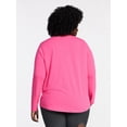 thumbnail image 3 of Terra & Sky Women's Plus Size Crewneck Tee with Long Sleeves, Sizes 0X-5X, 3 of 5