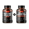 Snap Supplements Men's Testosterone Nitric Oxide Booster Bundle - Maximum Energy Libido, Performance Pills
