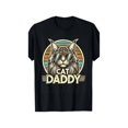 thumbnail image 1 of [100% Cotton] eWHCat Daddy Cool Maine Coon Cat Father's Day Retro Cat Dad T-Shirt, 1 of 6