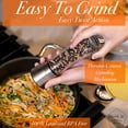 thumbnail image 2 of Premium Stainless Steel Salt and Pepper Grinder Set of 2 - Adjustable Ceramic Sea Salt Grinder & Pepper Grinder - Tall Glass Salt and Pepper Shakers - Pepper Mill & Salt Mill W/Funnel & Ebook, 2 of 3