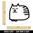 thumbnail image 2 of Cat Sleeping Doodle Self-Inking Rubber Stamp Ink Stamper - Black Ink - Medium 1 Inch, 2 of 7
