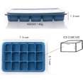 thumbnail image 5 of Hielera de silicona con 15 compartimentos con tapa, hielera, hielera de frutas, molde para cubitos de hielo, azul+cian JFHHH pequeña, 5 of 5