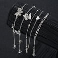 thumbnail image 5 of YYKihy New Holiday Beach Butterfly Multi Layer Anklet Creative Round Bead Peach Heart Chain Anklet Set 4, 5 of 7