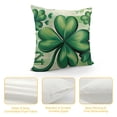 thumbnail image 4 of Awypu  St Patricks Day Clover Stripes Throw Pillow Cover,Lucky Shamrock Cushion Case Decoration for Sofa Couch, 4 of 5