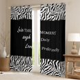 thumbnail image 2 of jejeloiu Inspirational Quote Theme Black Out Curtains,Wild Zebra Stripes Curtains Pack of 2 (42x63 Each),White Black Bedroom Curtains For Girls Boys,Microfiber Bedroom Decor, 2 of 6