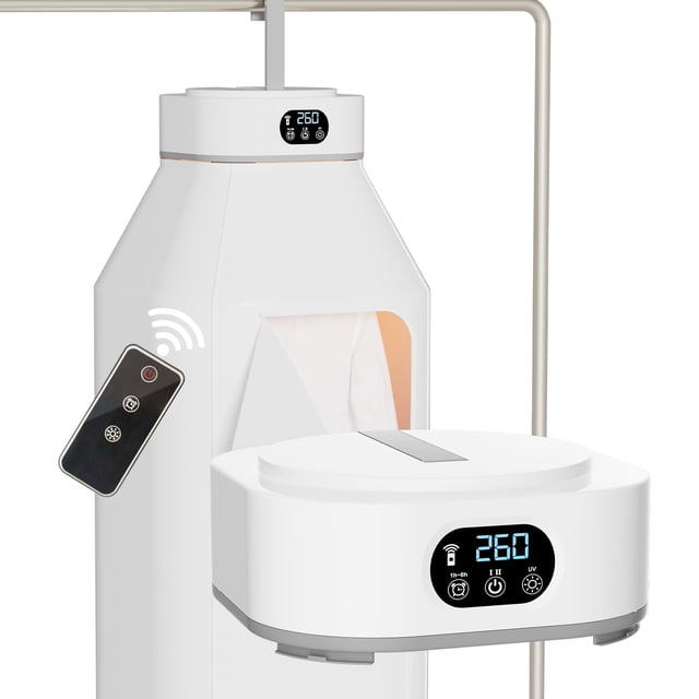 Qiunhang Portable Clothes Dryer, Compact & Foldable Electric Drying Machine for Home, Travel & RV, with Remote Control and Carry Bag