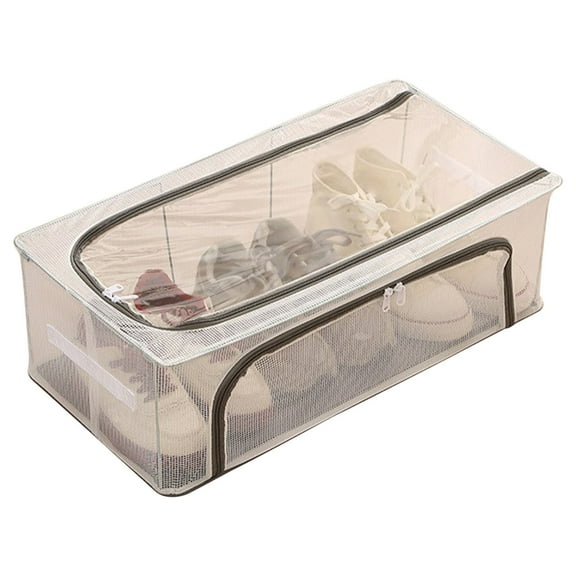 kchsji Shoe Storage Box, Transparent No-Assembly Dustproof Container, Shoe Storage Box, Stackable Closet Organizers for Sneakers Boots Home Organization
