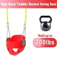thumbnail image 4 of Celawork High Back Toddler Bucket Swing Seat with Coated Chains, Heavy Duty Kids Swing Seat Fully Assembled, Red, 4 of 7