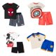 thumbnail image 2 of Conjunto de ropa de verano para niños pequeños de Mickey Mouse, Spiderman, Capitán América, camiseta informal de manga corta para niños, pantalones cortos, trajes para niños 130 (5-6T) Gao Jinjia LED, 2 of 2