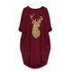 thumbnail image 1 of Vestido de Navidad rojo con estampado de Papá Noel para mujer, manga larga, elegante vestido suelto para fiesta de año nuevo, bata para mujer, ropa de Navidad 2023, 1 of 5