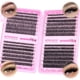 thumbnail image 1 of Extensiones de pestañas Cluster Wiwoseo, 560 unidades, Lash Clusters, rizo en forma de D, 1 of 7