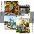 thumbnail image 3 of Outdoor Cushions for Patio Furniture, 4" Thick Waterproof Porch Swing Cushions Replacement with Backrest, 2-3 Seater Bench Cushion（Light gray,40*40in）, 3 of 7